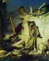 聖書を題材にしたエルサレムの廃墟での預言者エレミヤの叫び 1870年 イリヤ・レーピン
